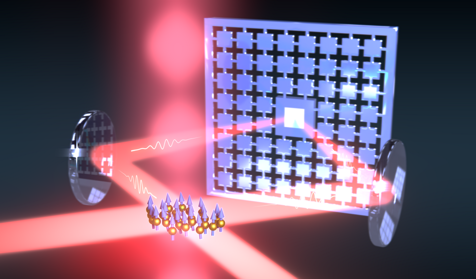 Light-mediated strong coupling